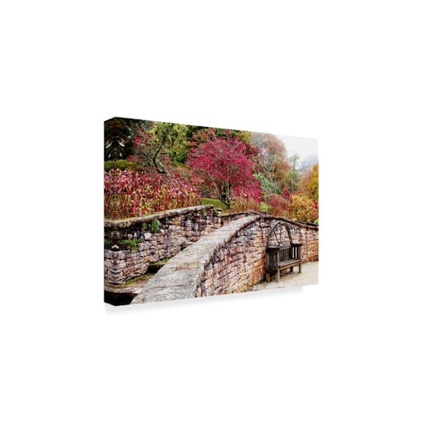 Incredi 'Garden Bridge Stone' Canvas Art,30x47